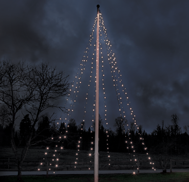 Flaggstångsbelysning LED 'Crispy Ice White' 7m