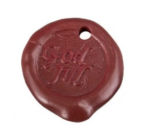 Sigill 'God Jul' Röd Poly 3,5cm