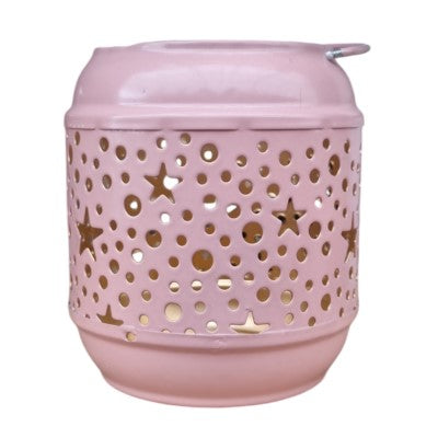 Lykta för värmeljus - Ljusrosa