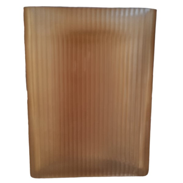 Glasvas 'Cube Low Yellow' - Matt