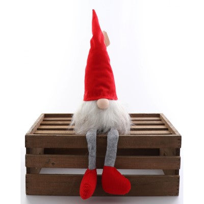 Tomte Sittande Röd