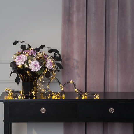 Ljusslinga 'Dew Drop' 300cm Svart