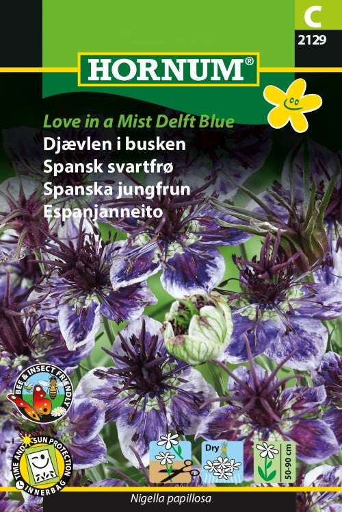 Jungfrun i det gröna 'Delft Blue'