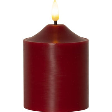 LED Blockljus 'Flamme' Röd H12cm