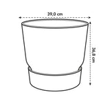 Greenville Round Självbevattningskruka, D39cm - Living Concrete