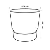 Greenville Round Självbevattningskruka, D47cm - Living Concrete