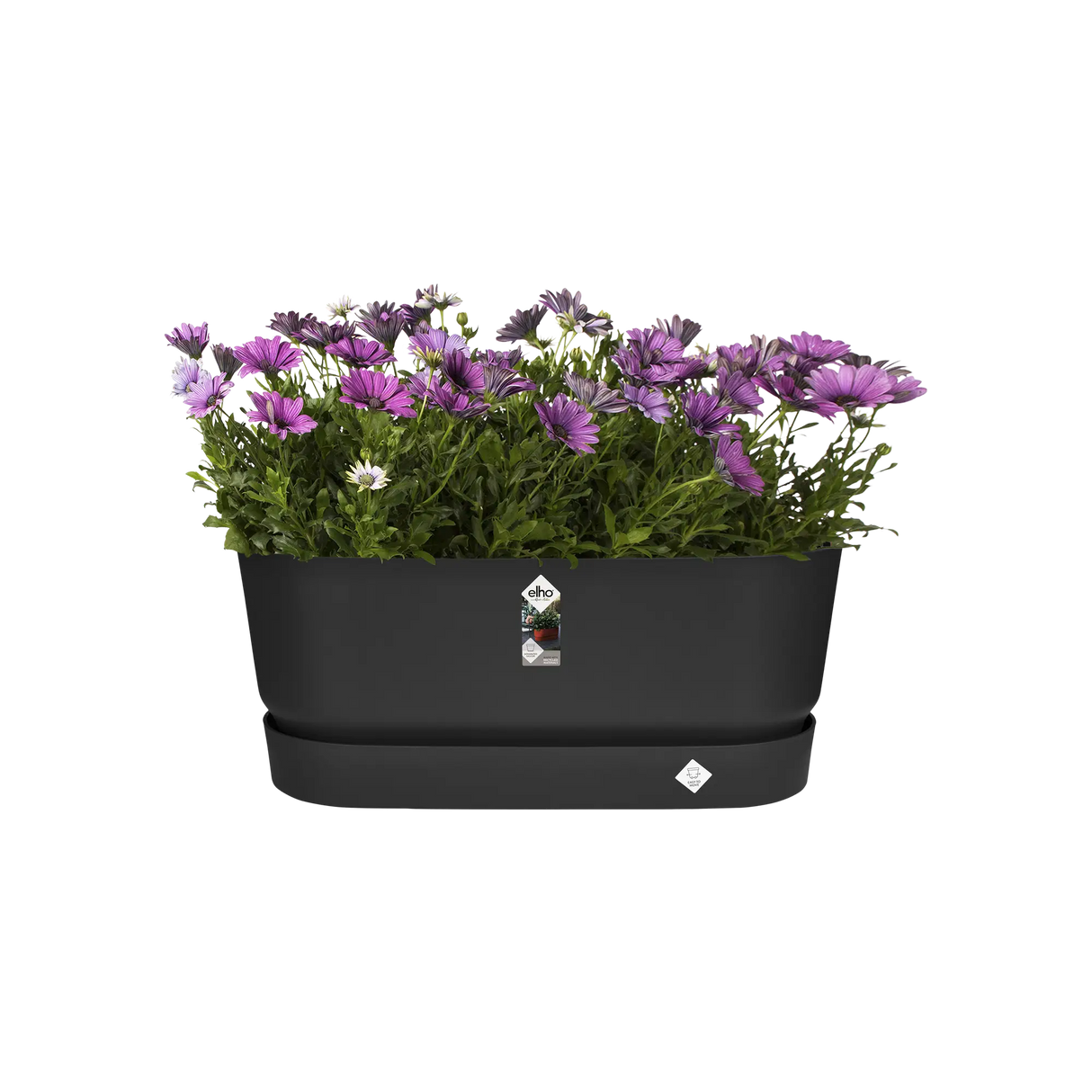 Greenville Terrace Blomlåda med hjul 60cm - Living Black