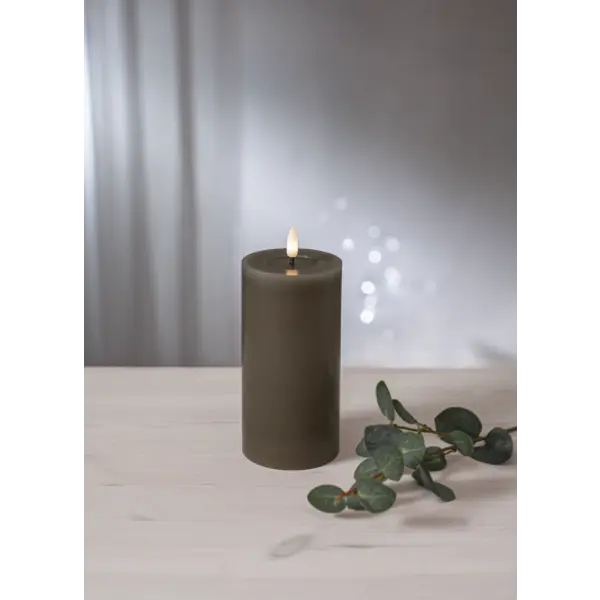 LED Blockljus Flamme Flow Mullvad 7,5x17,5 cm