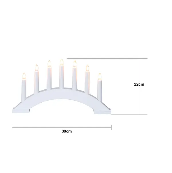 Ljusstake Bea Vit båge 7L