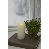 LED Blockljus Flamme Flow Vit 7,5x17,5 cm