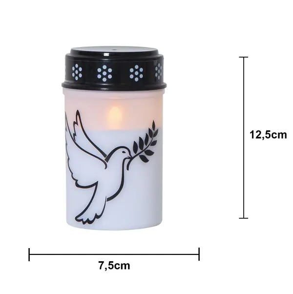 LED Gravljus Dove Vit 7,5x12 cm