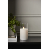LED Blockljus M-Twinkle Transp. glas 15 cm