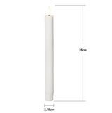 LED Antikljus 2-pack Flamme Stripe Vit 25 cm