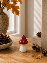 Keramiksvamp Mini 'Happy' Röd H4cm