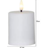 LED Ljus Flamme Paula Vit 6x10 cm