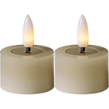 LED Värmeljus 2-pack Flamme Flow Beige 4x5 cm