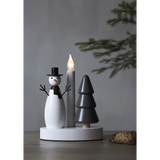 Ljusstake Christmas Joy Vit snögubbe 1L