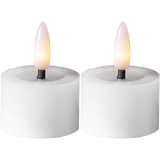 LED Värmeljus 2-pack Flamme Flow Vit 4x5 cm