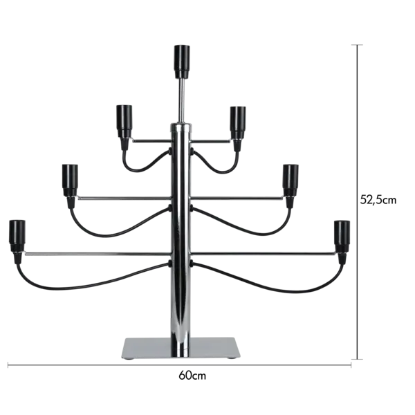 Ljusstake Milano Krom metall 7L