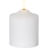 LED Blockljus Flamme Top Vit 7,5x12 cm