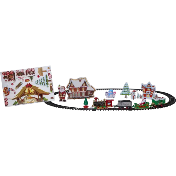 Dekorativt sceneri X-mas Train Multi tågbana