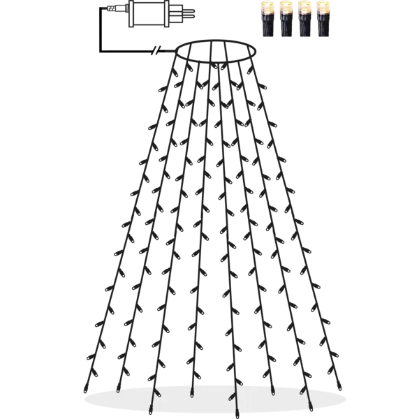 Julgransslinga Serie LED Svart 160L ww