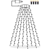 Julgransslinga Serie LED Svart 160L ww