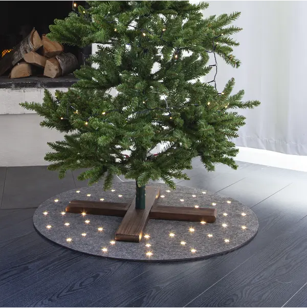 Julgransmatta 'Granne' 80cm Grå