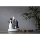 Ljusstake Christmas Joy Vit snögubbe 1L