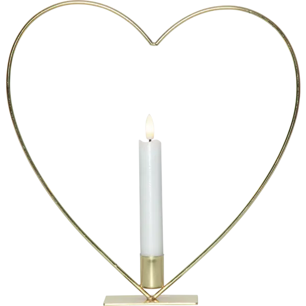 Inomhusdekoration Flamme Heart Mässing bord 28 cm