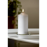LED Blockljus Flamme Top Vit 7,5x17 cm