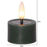 LED Värmeljus 2-pack Flamme Flow Grön 4x5 cm