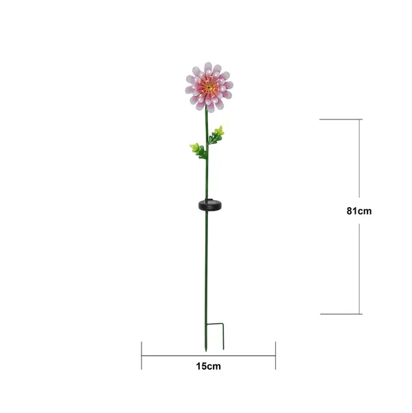 Dekorationsbelysning Solcell 'Pink Daisy'