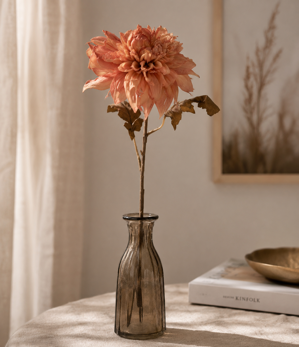 Dahlia Dried persika 74 cm