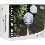 Gångbelysning Solcell 'Roma' Silver 2-pack