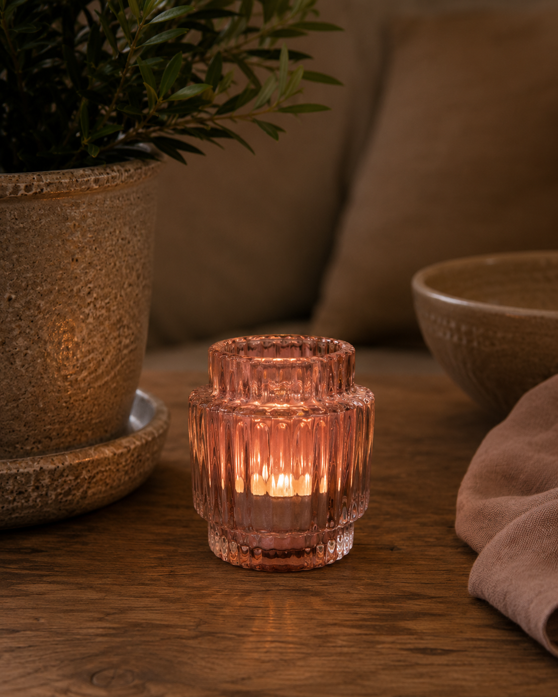 Värmeljushållare 'Light Rose'