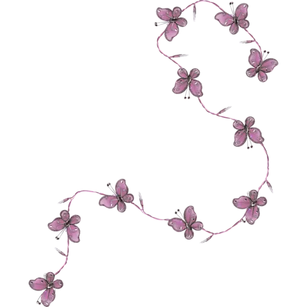 Ljusslinga fjäril - rosa, batteri