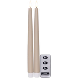 LED Antikljus 2-pack Flamme Slim Beige 28,5 cm