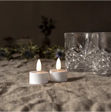 LED Värmeljus 2-pack Flamme Vit 3,8x5 cm