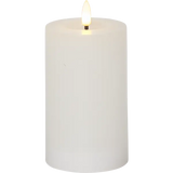 LED Blockljus Flamme Flow Vit 7,5x15 cm