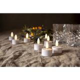 LED Värmeljus 2-pack Flamme Vit 3,8x5 cm