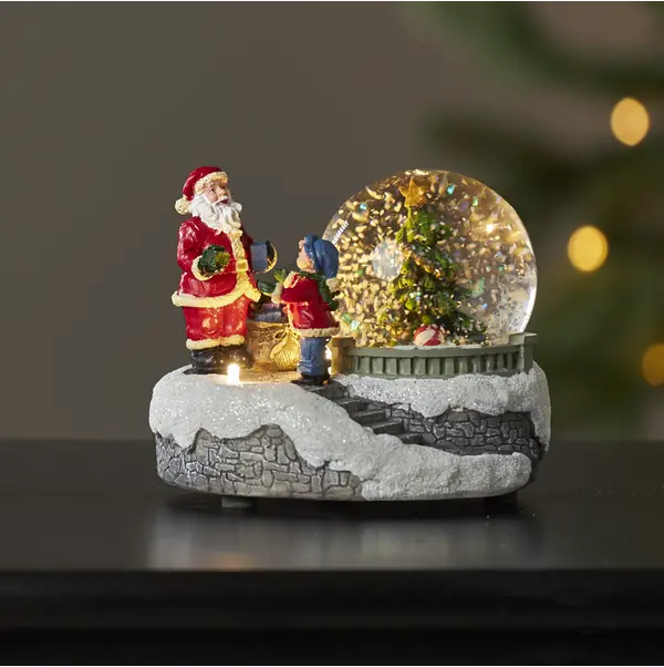 Inomhusdekoration Winterville Multi snöglob tomte