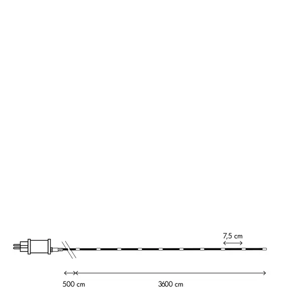 Ljusslinga LED 'Dew Drop Micro' 36m