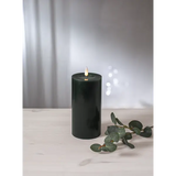 LED Blockljus Flamme Flow Grön 7,5x17,5 cm