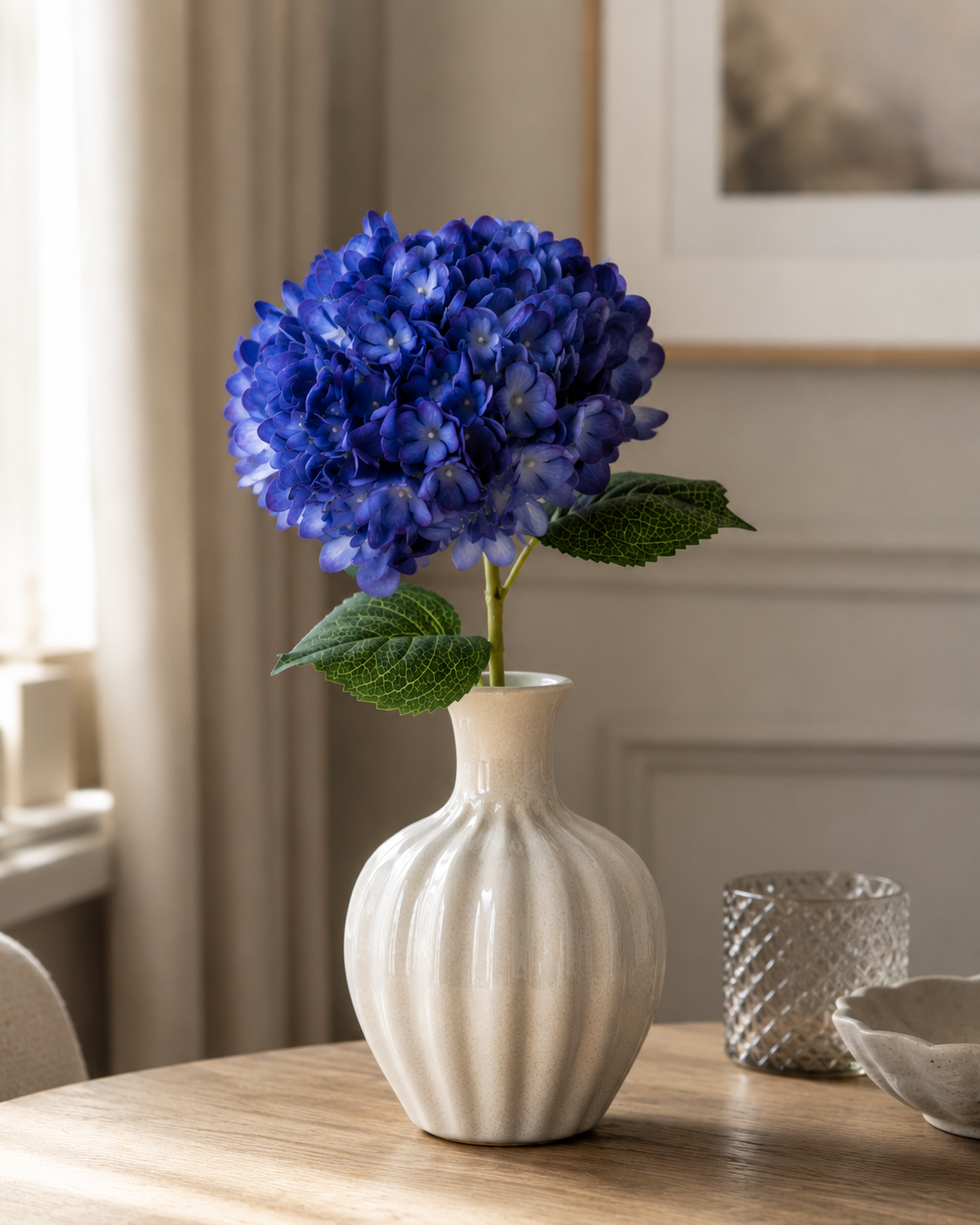 Hydrangea blå 64 cm