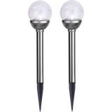 Gångbelysning Solcell 'Roma' Silver 2-pack