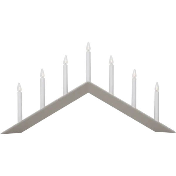 Ljusstake Arrow Beige A-form låg 7L