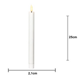 LED Antikljus 2-pack Flamme Rustic Vit 25 cm
