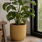 Vibes 'Fold Round' Ytterkruka med hjul, 35cm - Butter Yellow