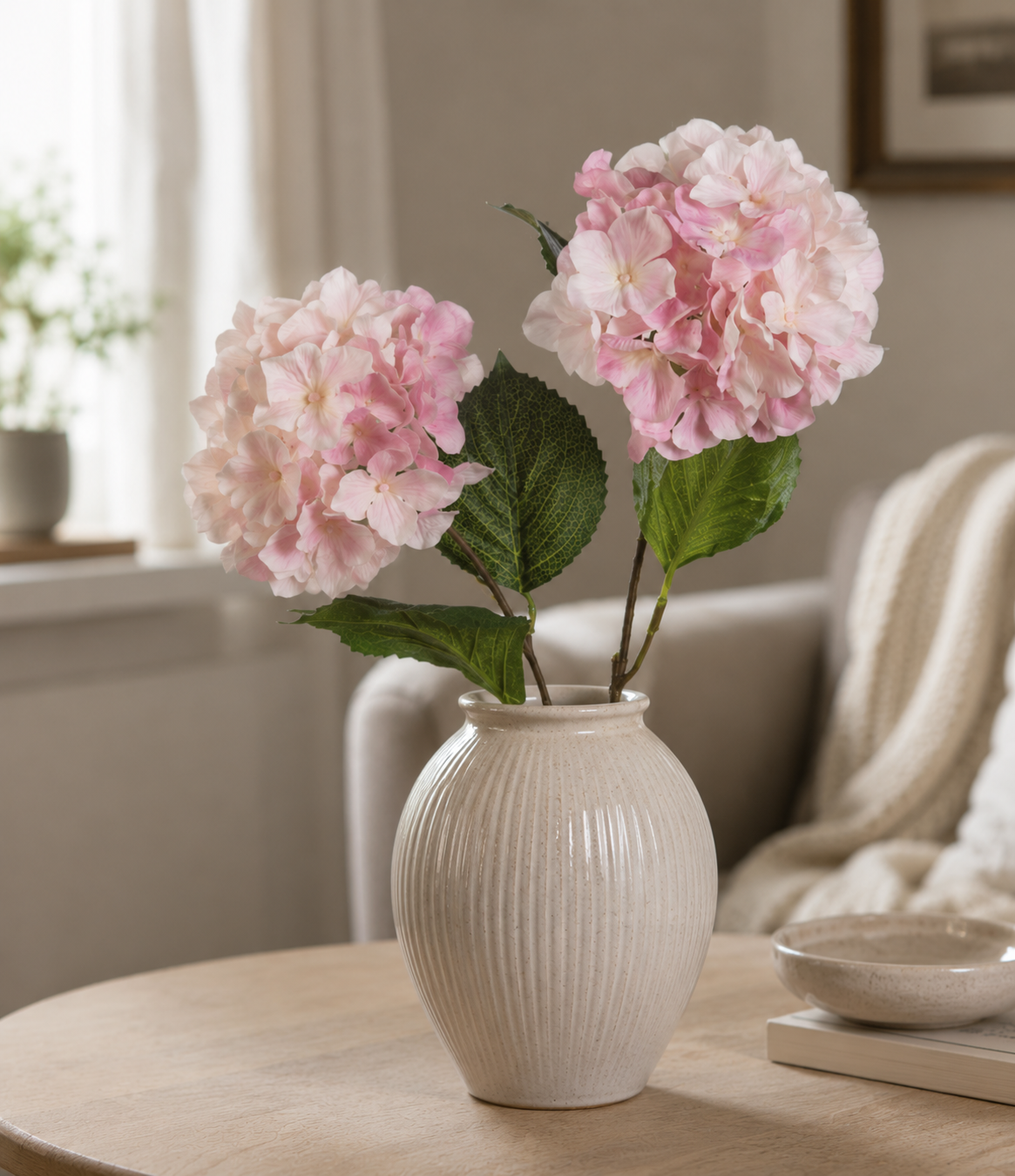 Hydrangea ljusrosa x2 66 cm